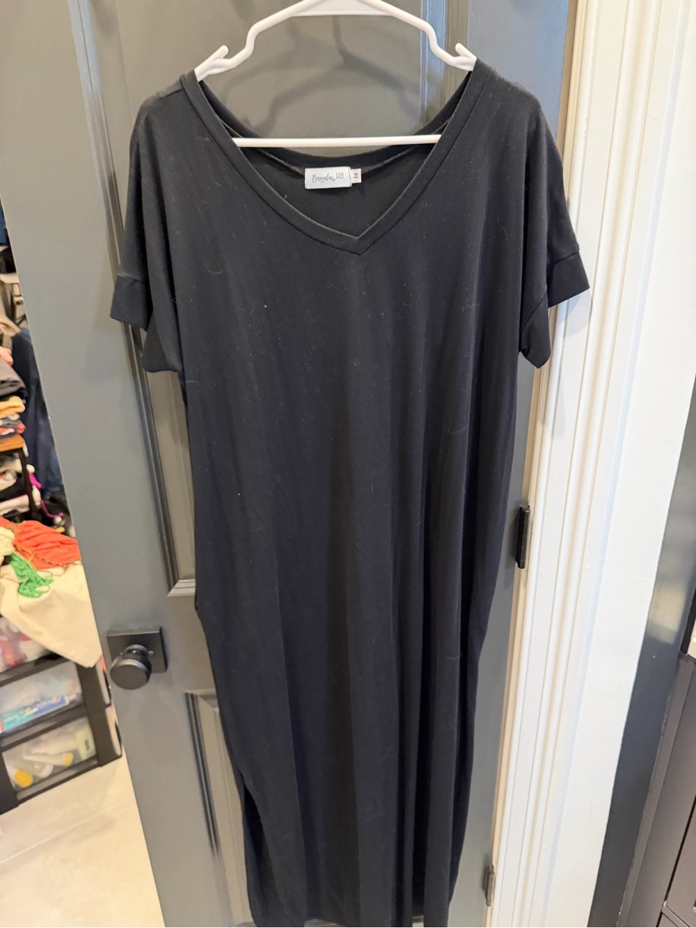 Everyday V-Neck Black Maxi Dress by